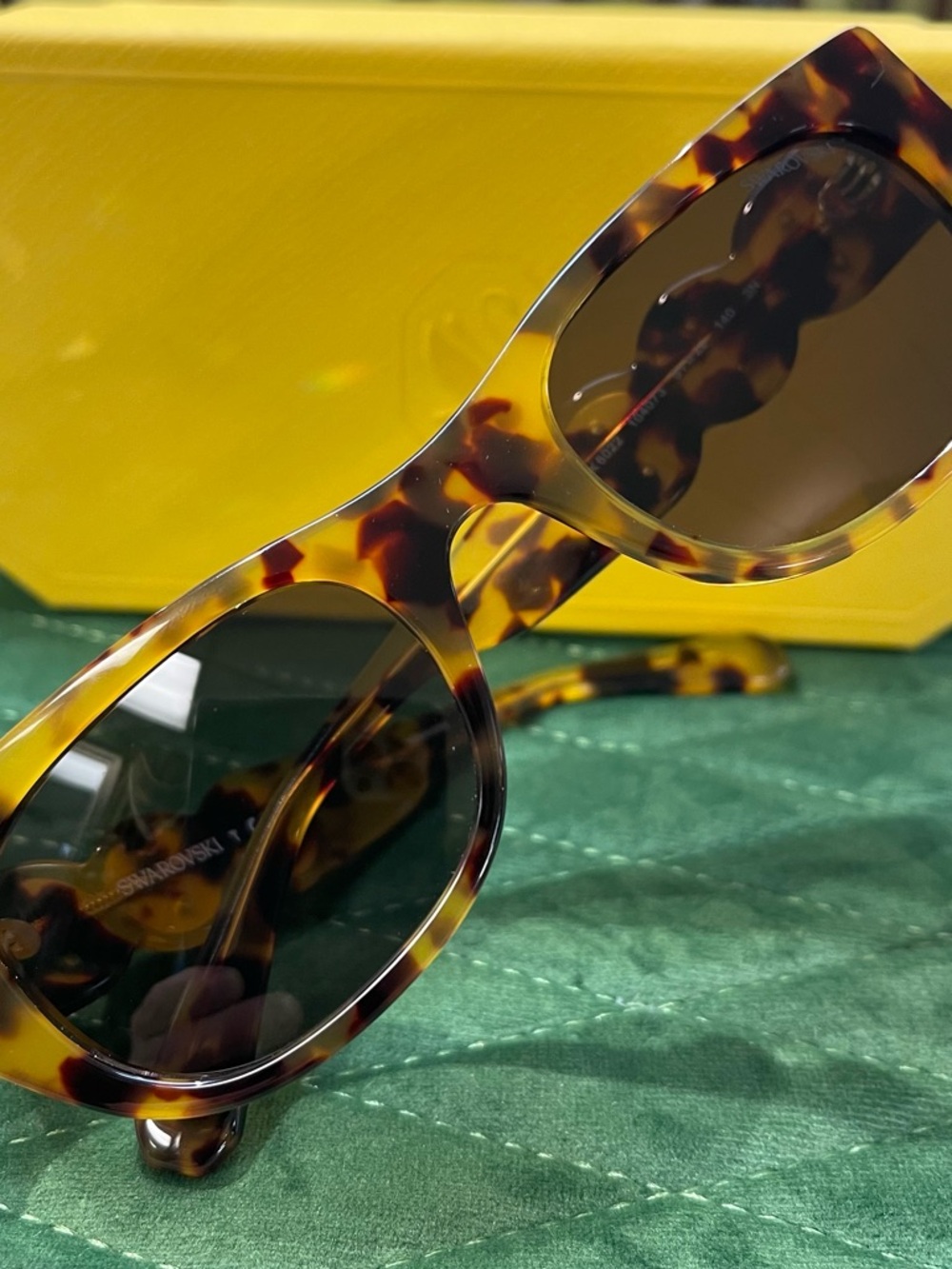 Swarovski Tortoiseshell Sunglasses - Brown/Amber Pattern